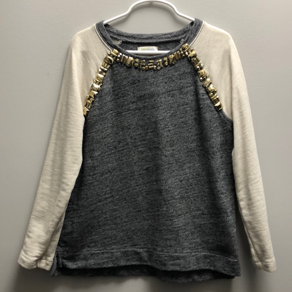 J Crew crewcuts embellished sweatshirt Girls 10